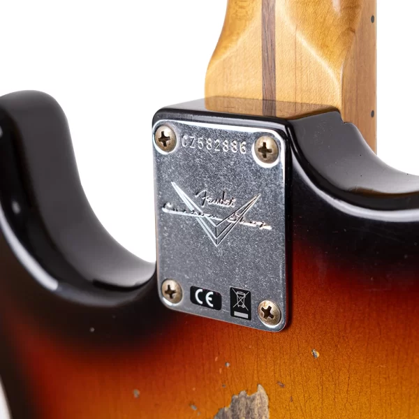 Fender Custom Shop 1958 Stratocaster Relic Akçaağaç Klavye Faded Aged Chocolate 3 Color Sunburst Elektro Gitar