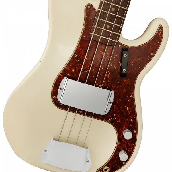 Fender Custom Shop 1963 Precision Bass Journeyman Relic Aged Olympic White Bas Gitar