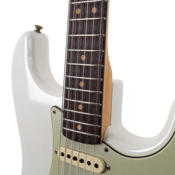 Fender Custom Shop 1964 Stratocaster Journeyman Relic Gülağacı Klavye Aged Olympic White Elektro Gitar