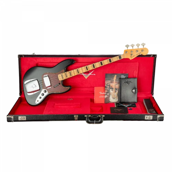 Fender Custom Shop 1968 Jazz Bass Journeyman Relic Aged Black Bas Gitar