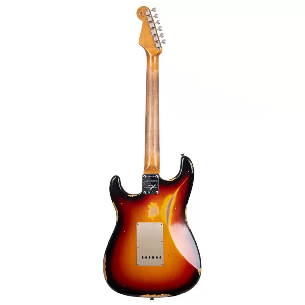 Fender Custom Shop Limited Edition 1959 Stratocaster Heavy Relic Roasted Akçaağaç Klavye Wide Fade 3 Color Sunburst Elektro Gitar