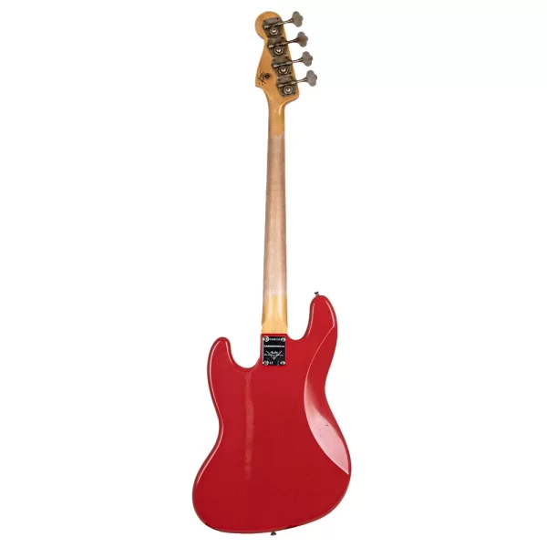 Fender Custom Shop Limited Edition 1964 Jazz Bass Journeyman Relic Aged Fiesta Red Bas Gitar
