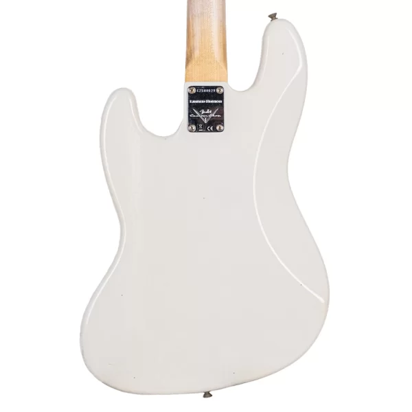 Fender Custom Shop Limited Edition 1964 Jazz Bass Journeyman Relic Aged Olympic White Bas Gitar
