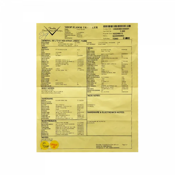 Fender Custom Shop Limited Roasted Strat Special NOS 55 Desert Tan Elektro Gitar