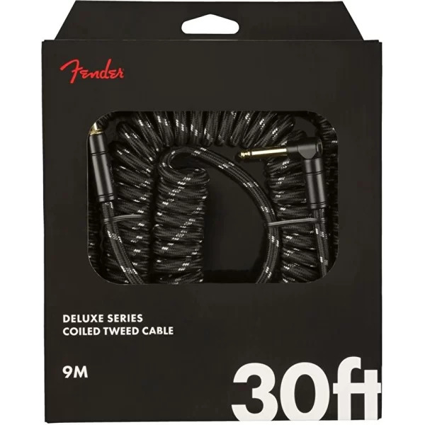 Fender Deluxe  9 Metre  Siyah Tweed Coil Kablo