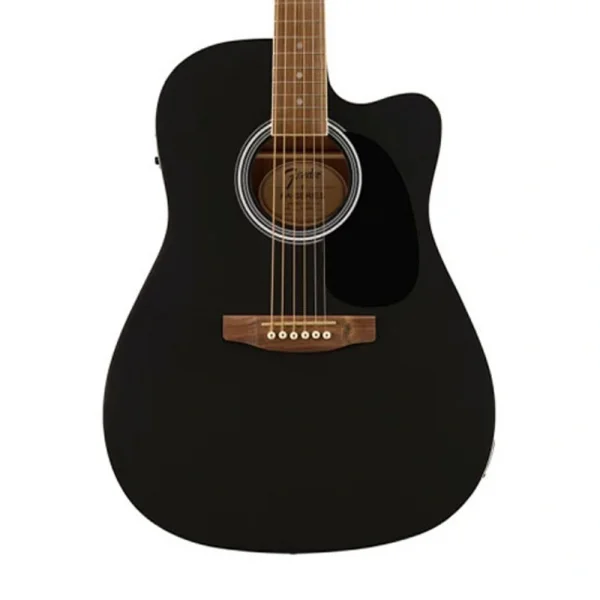 Fender FA-25CE Dreadnought Ceviz Klavye Siyah Elektro Akustik Gitar