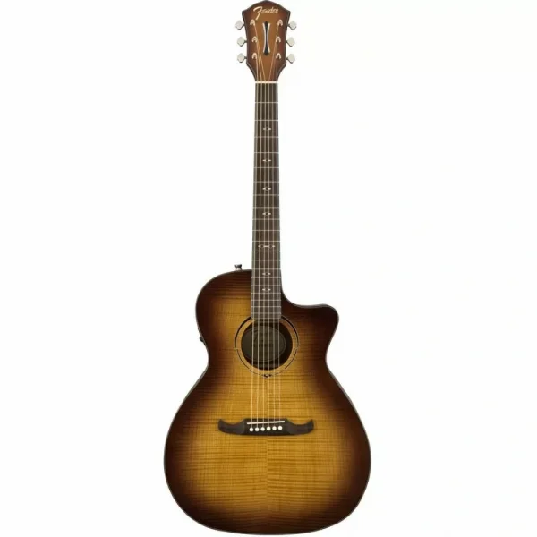 Fender FA-345CE Auditorium Laurel Klavye 3-Tone Tea Burst Elektro Akustik Gitar