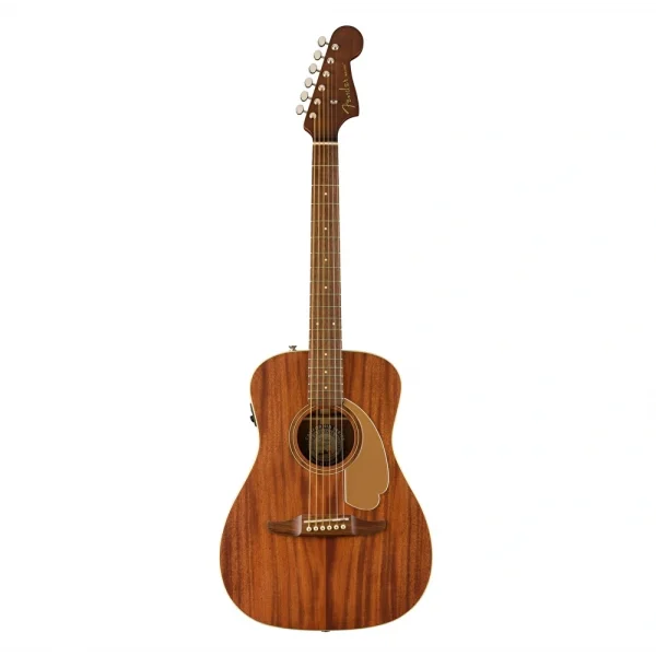 Fender FSR Malibu Player All Mahogany Ceviz Klavye Natural Elektro Akustik Gitar