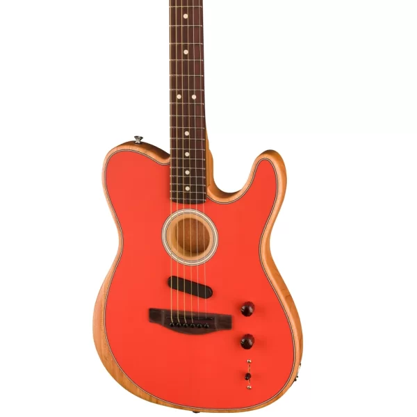 Fender Limited Edition Acoustasonic Player Telecaster Gülağacı Klavye Fiesta Red Elektro Akustik Gitar