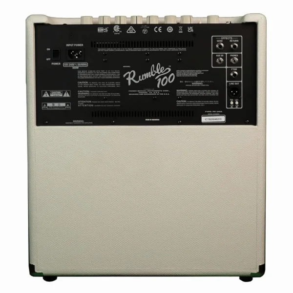 Fender Limited Edition Rumble 100 V3 Ivory Bas Gitar Amfisi