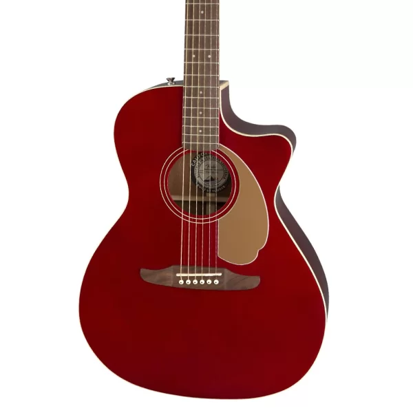 Fender Newporter Player Ceviz Klavye Candy Apple Red Elektro Akustik Gitar