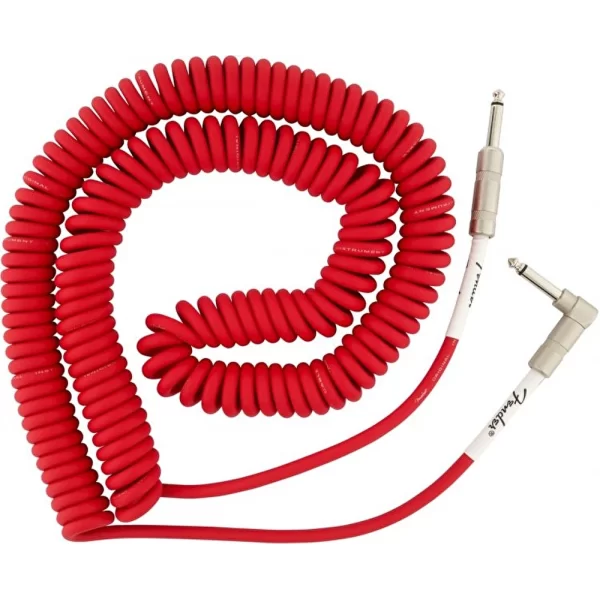 Fender Original Coil Düz/L Uç 9 Metre Fiesta Red Kablo