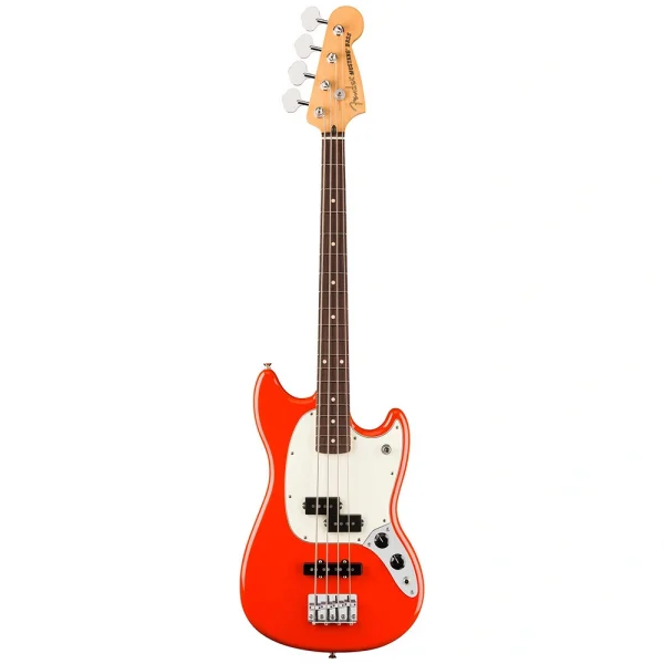 Fender Player II Mustang Bass PJ Gülağacı Klavye Coral Red Bas Gitar