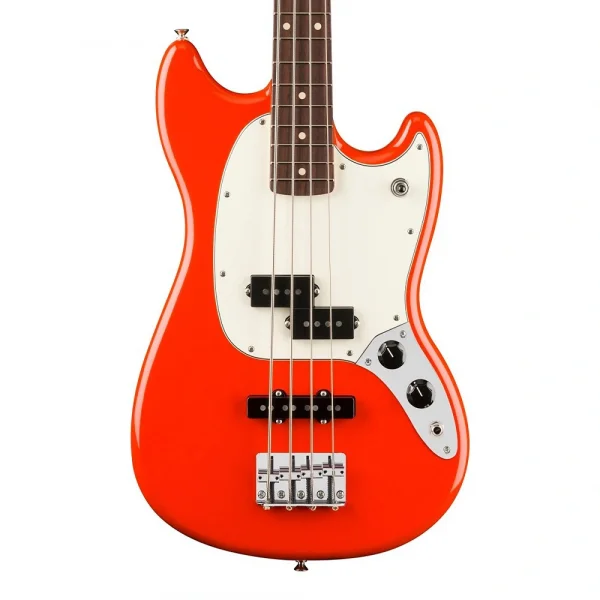 Fender Player II Mustang Bass PJ Gülağacı Klavye Coral Red Bas Gitar
