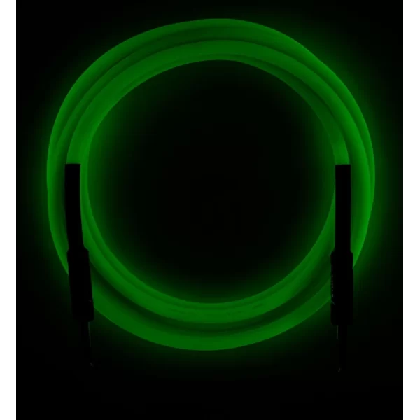 Fender Professional Glow in the Dark Cable 3 Metre Yeşil Kablo