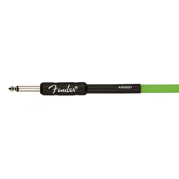 Fender Professional Glow in the Dark Cable 3 Metre Yeşil Kablo
