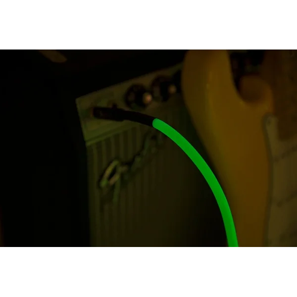 Fender Professional Glow in the Dark Cable 3 Metre Yeşil Kablo
