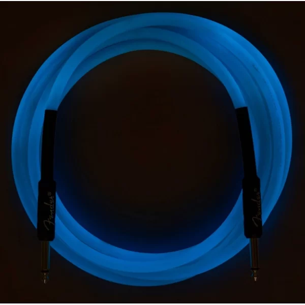 Fender Professional Glow in the Dark Cable 5.5 Metre Mavi Kablo
