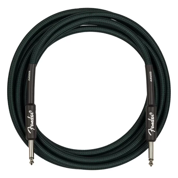 Fender Professional Instrument Cables 10 Tweed Sherwood Green Kablo