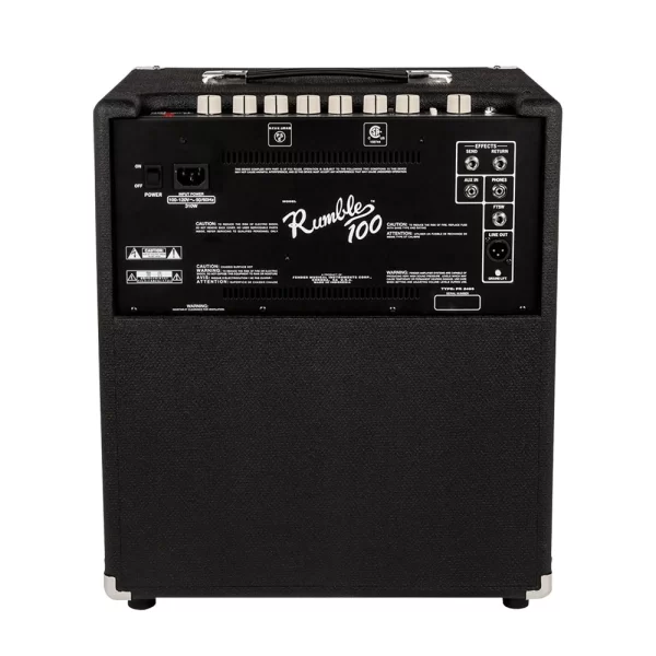 Fender Rumble 100 Siyah/Gümüş Bas Gitar Amfisi