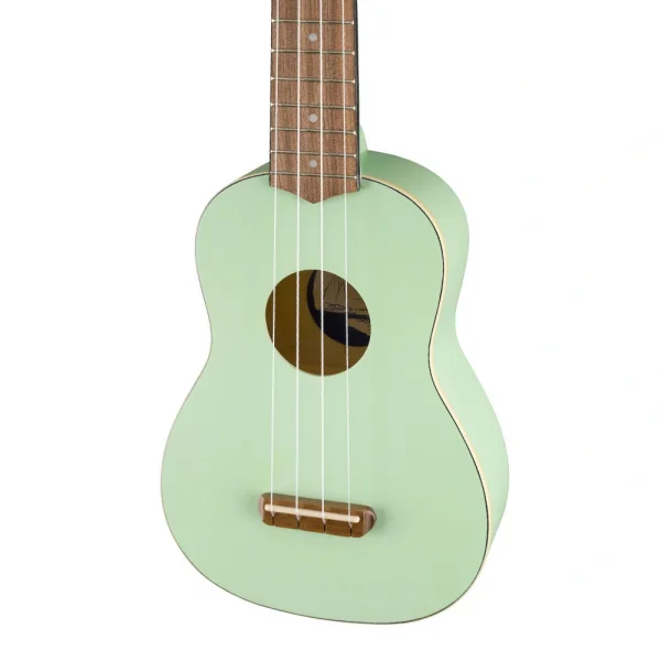 Fender Venice Soprano Ukulele WN Ceviz Klavye Surf Green