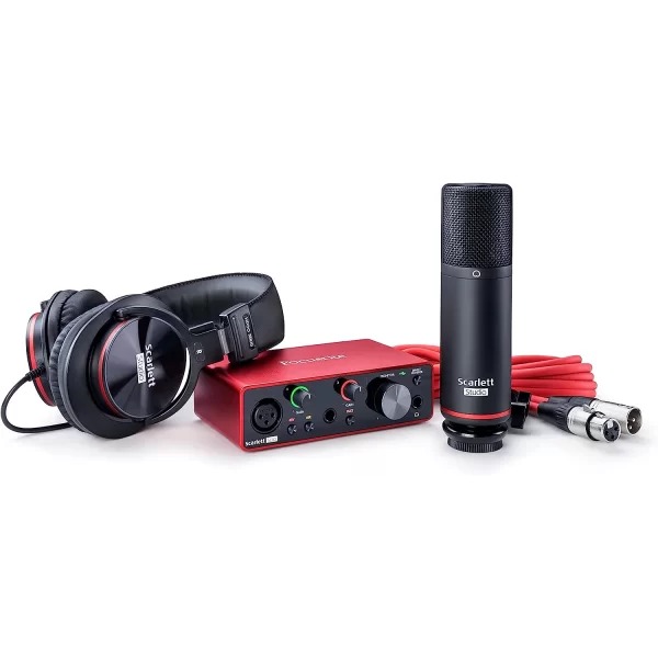 Focusrite Scarlett Solo Studio GEN3 Stüdyo Ses Kayıt SETİ, Ses Kartı + Mikrofon + Kulaklık + Kablo