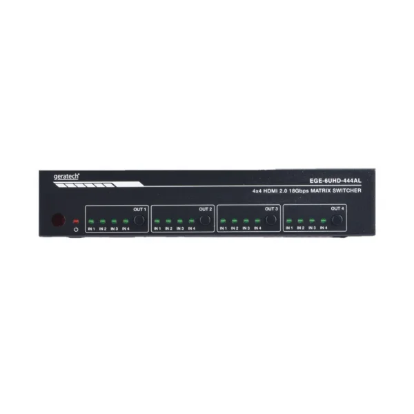 Geratech EGE-UHD-444AL 4x4 HDMI 18Gbps Matrix Switcher