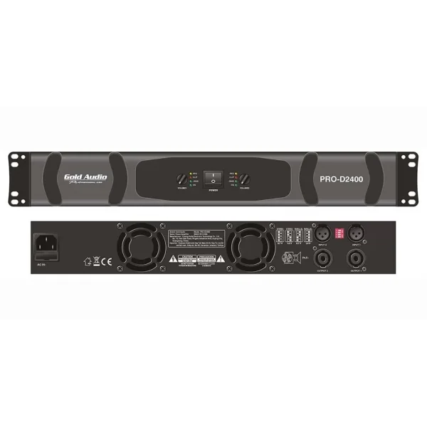 Gold Audio PRO-D2400 2x2400W/4-ohm Power Amplifier