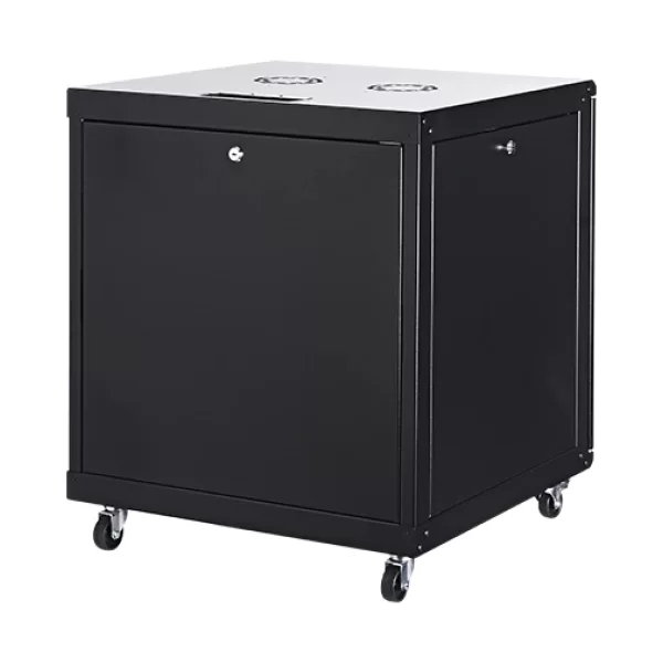 GUNKO ELGR09U6060BL131 9U Dikili Tip Tekerli Rack Kabinet Siyah 60x60cm