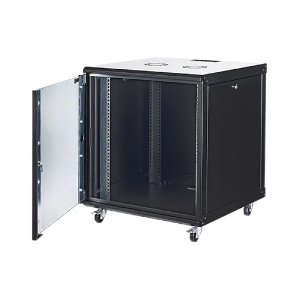 GÜNKO ELGR12U6060BL 12U 19 Dikili Tip Tekerli Rack Kabinet Siyah 60x60cm