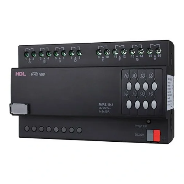 HDL M/R8.10.1 KNX 8 Kanallı 10A Yüksek Güçlü Anahtarlama Aktüatörü