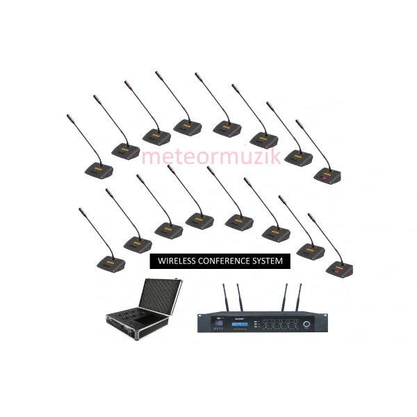 HTDZ 2288 Kablosuz Konferans Sistemi | 256 mikrofona kadar genişleyebilir.