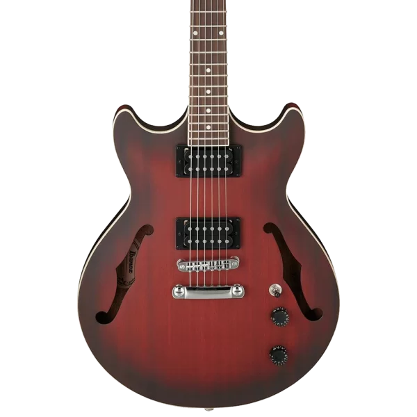 Ibanez AM53-SRF Artcore Serisi Hollow Body Sunburst Red Flat Rosewood Klavye Elektro Gitar