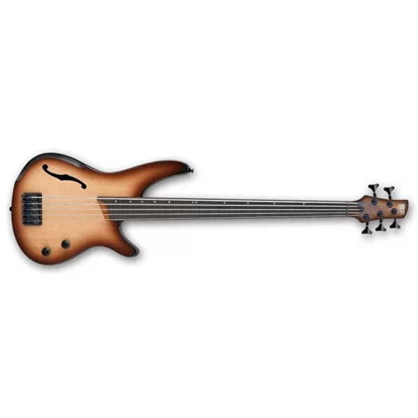 IBANEZ Workshop Series SRH505F-NNF 5 Telli Doğal Kahverengi Burst Flat Bas Gitar