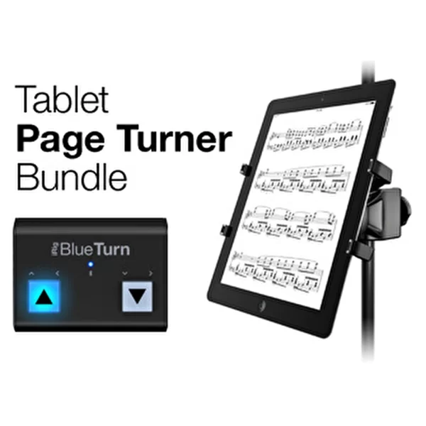 IK Multimedia iRig BlueTurn Işıklı Bluetooth Sayfa Değiştirme / Kaydırma Cihazı (iOS, Android & Mac)
