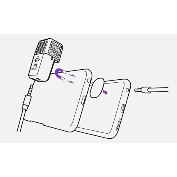 IK Multimedia iRig Mic Cast 2 Ultra-Kompakt Mikrofon (iOS & Android)