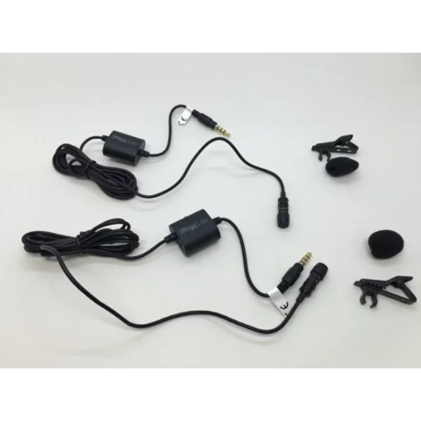 IK Multimedia iRig Mic Lav 2 Pack Lavalier / Lapel / Clip-On Mikrofon (iOS & Android). 2&#039;li Paket