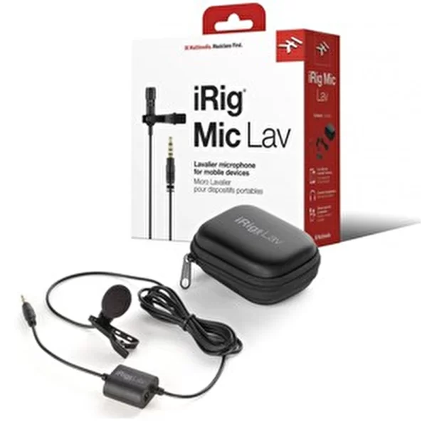 IK Multimedia iRig Mic Lav 2 Pack Lavalier / Lapel / Clip-On Mikrofon (iOS & Android). 2&#039;li Paket