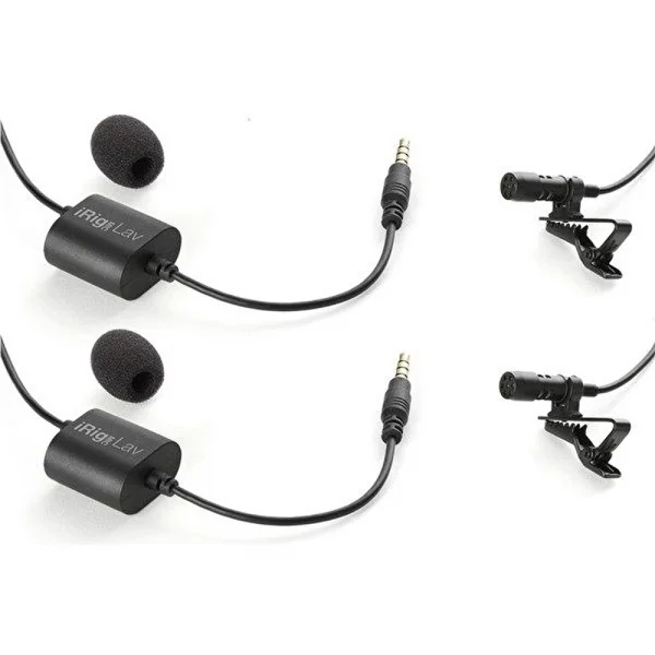IK Multimedia iRig Mic Lav 2 Pack Lavalier / Lapel / Clip-On Mikrofon (iOS& Android). 2li Paket