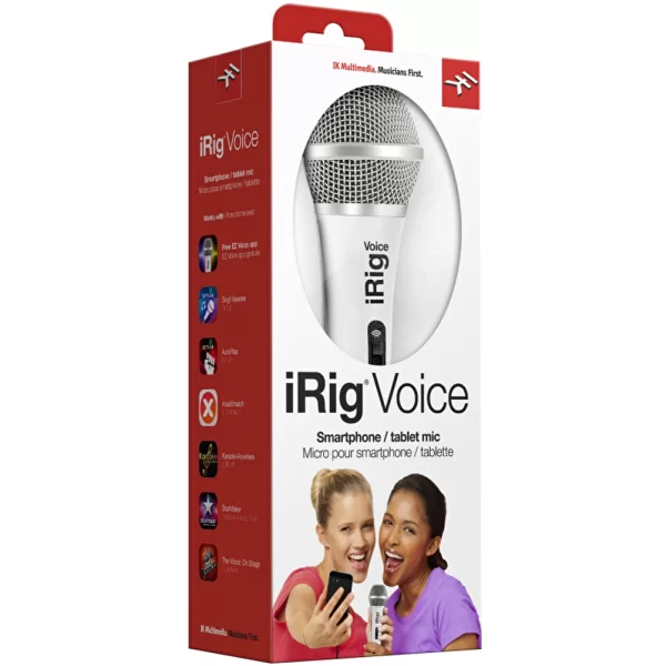 IK Multimedia iRig Voice White Karaoke Mikrofonu (iOS & Android)