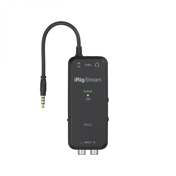 IK Multimedia iRigs Stream Solo iPhone, iPad ve Mac/PC için Canlı Yayın Ses Kartı