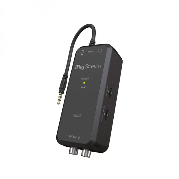 IK Multimedia iRigs Stream Solo iPhone, iPad ve Mac/PC için Canlı Yayın Ses Kartı