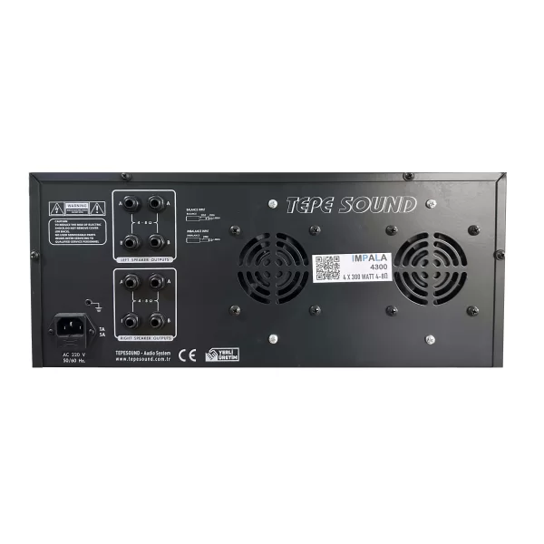 METEOR IMPALA 4300T USB Mixer-Amfi 4x300W/100V, 6 Mic/Line