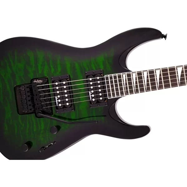 Jackson JS Series Dinky Arch Top JS32Q DKA Amaranth Klavye Transparent Green Burst Elektro Gitar