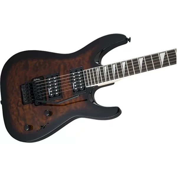Jackson JS32Q Dinky Quilt Maple Arch Top Floyd Rose Amaranth Klavye Dark Sunburst Elektro Gitar