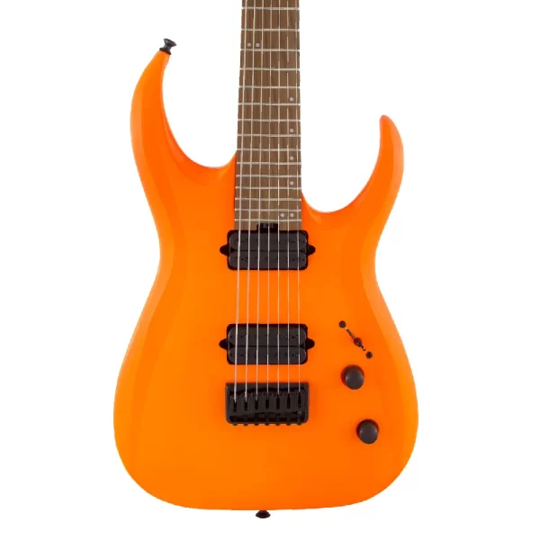 Jackson Pro Misha Mansoor Juggernaut HT7 Caramelized Akçaağaç Klavye Neon Orange 7 Telli Elektro Gitar