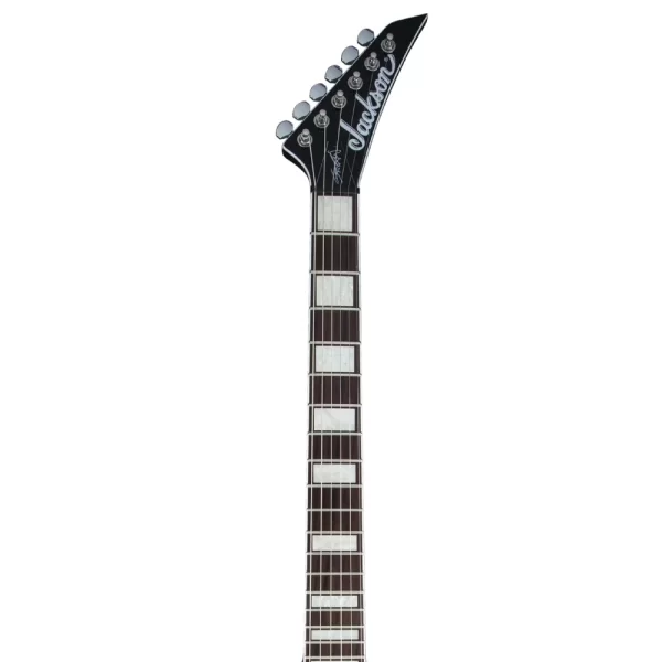Jackson X Scott Ian King V KVXT Laurel Klavye Gloss Black with Mirror Pickguard Elektro Gitar