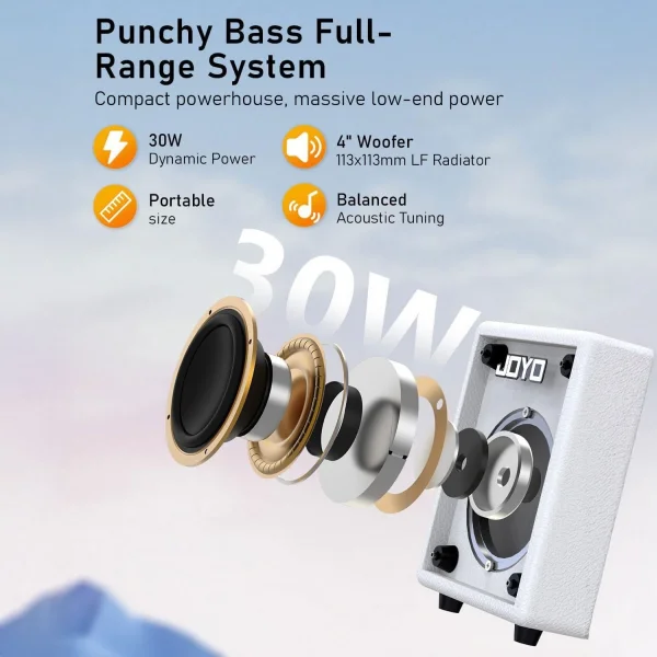 Joyo BA30WH Bas Gitar Amfisi (White Micro Amp)