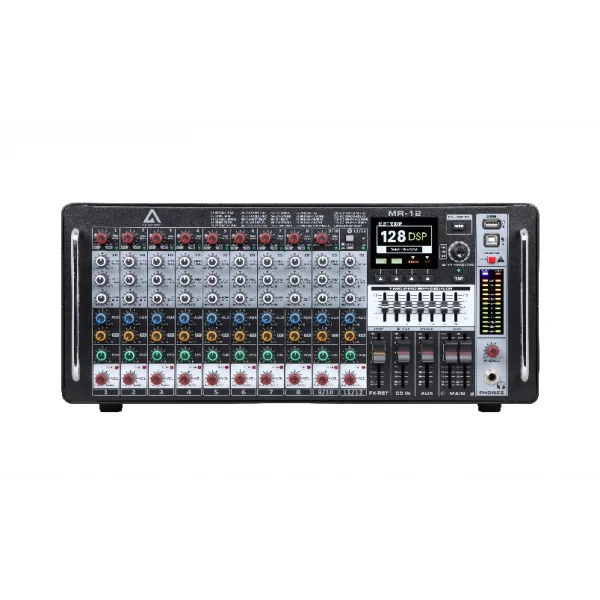 K.Meister MR-12 12 Kanal Analog Mikser, Blutooth, USB, 128 program efekt, 19 Rack mount