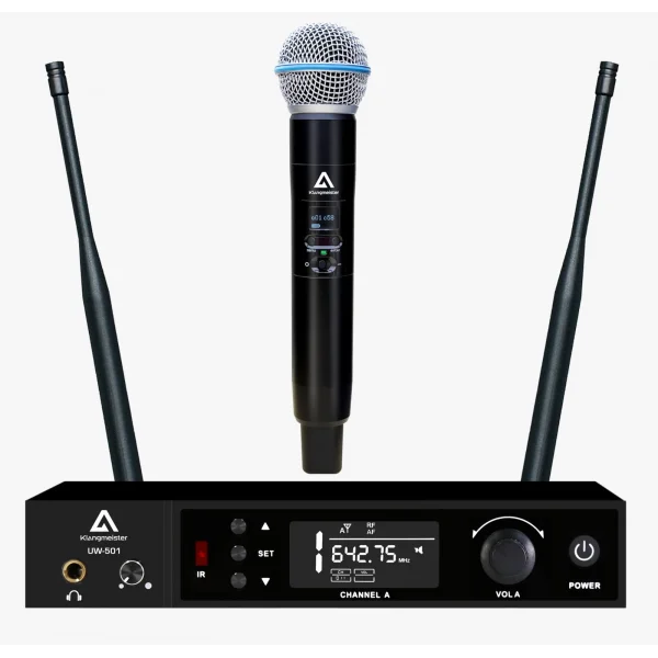 K.Meister UW-501E UHF Uzun Menzilli Telsiz Mikrofon- Tek El
